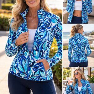 Coolibar Women's Helani Zip-Up Jacket UPF 50+ UV Sun Protection NWT (Size Small)